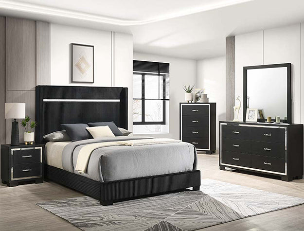 Gennro Contemporary Bedroom Set- 5 Piece