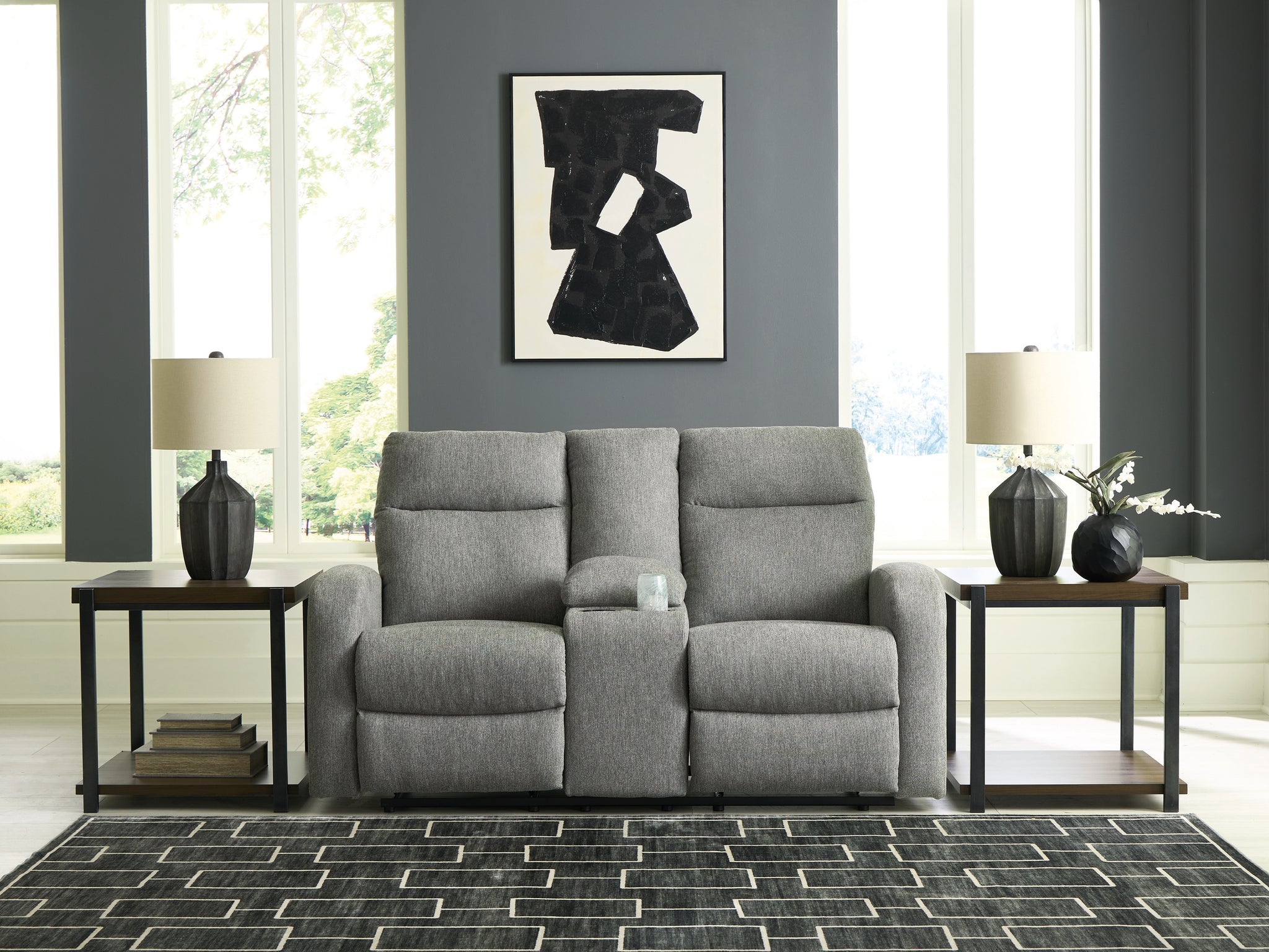 Gauntlet Reclining Loveseat with Console