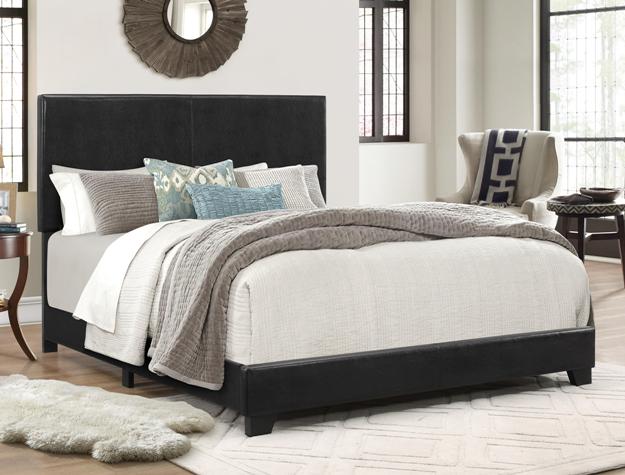 Erin Twin Black Upholstered Bed