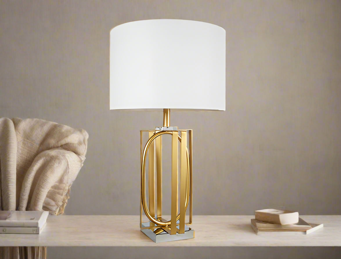 Minimalist Golden Cage Table Lamp