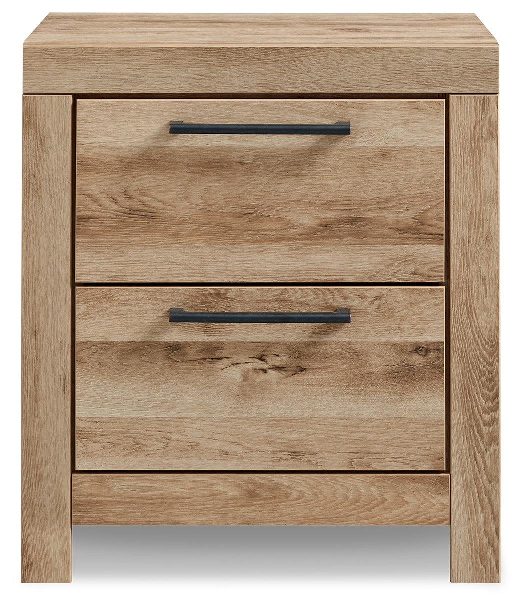 Hyanna Queen Panel Bed with Storage, Dresser, Mirror and Nightstand