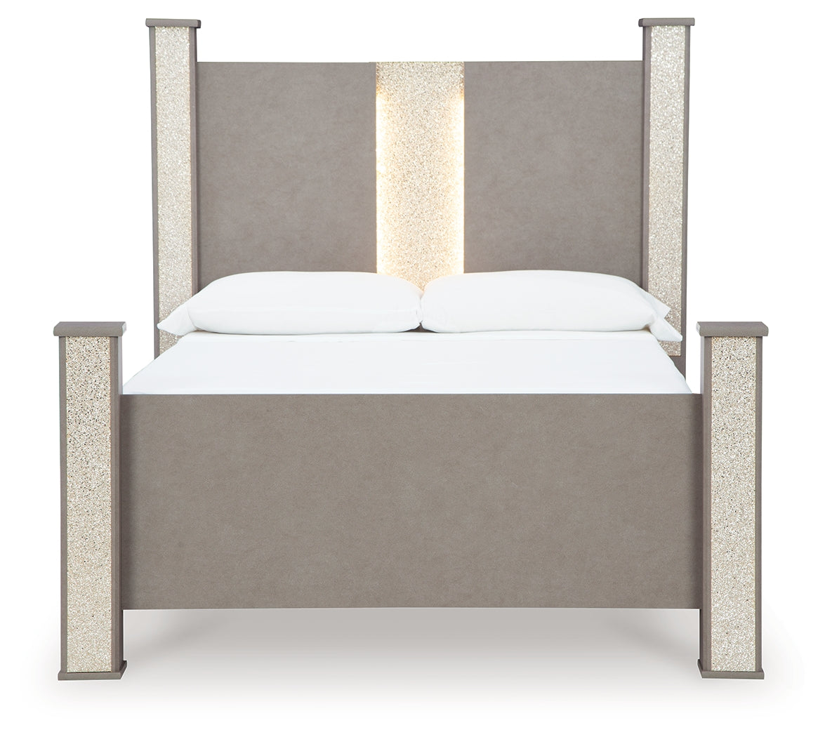 Surancha Queen Poster Bed, Chest and Nightstand