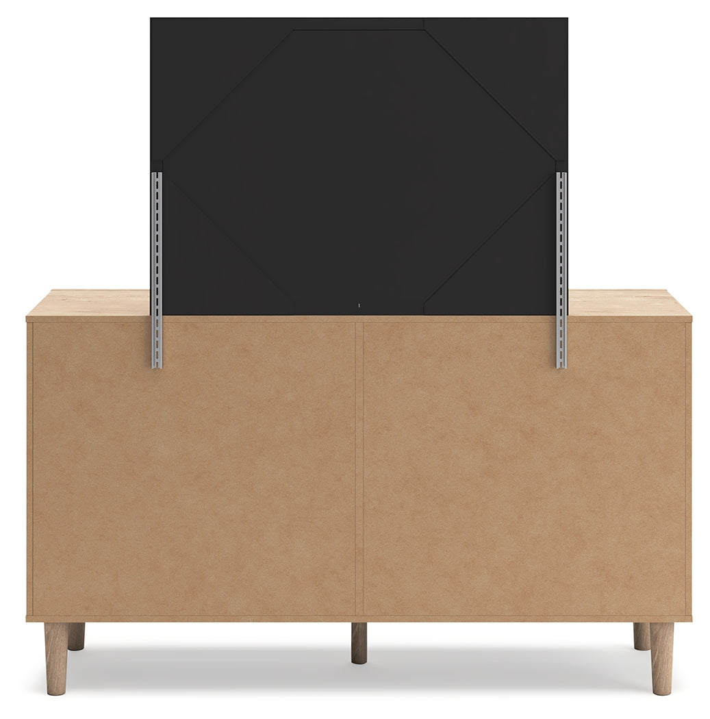 Cielden King Panel Bed, Dresser, Mirror and Nightstand