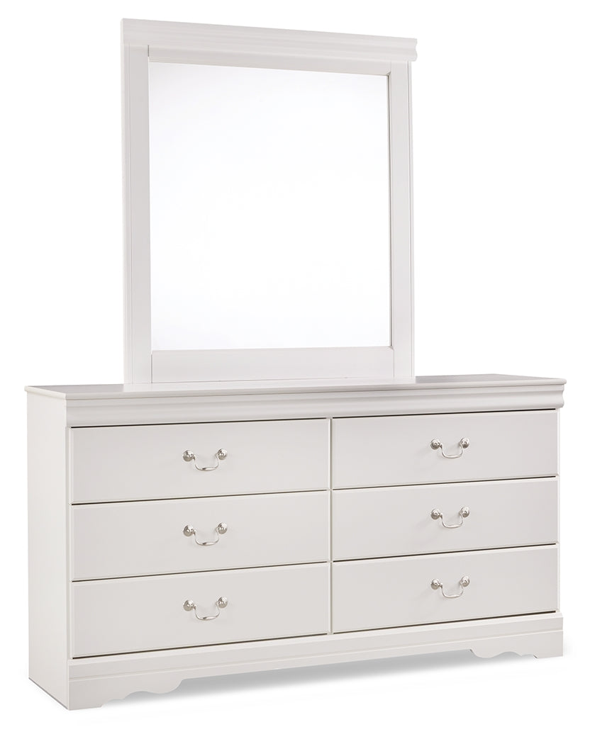Anarasia Twin Sleigh Bed, Dresser, Mirror and Chest