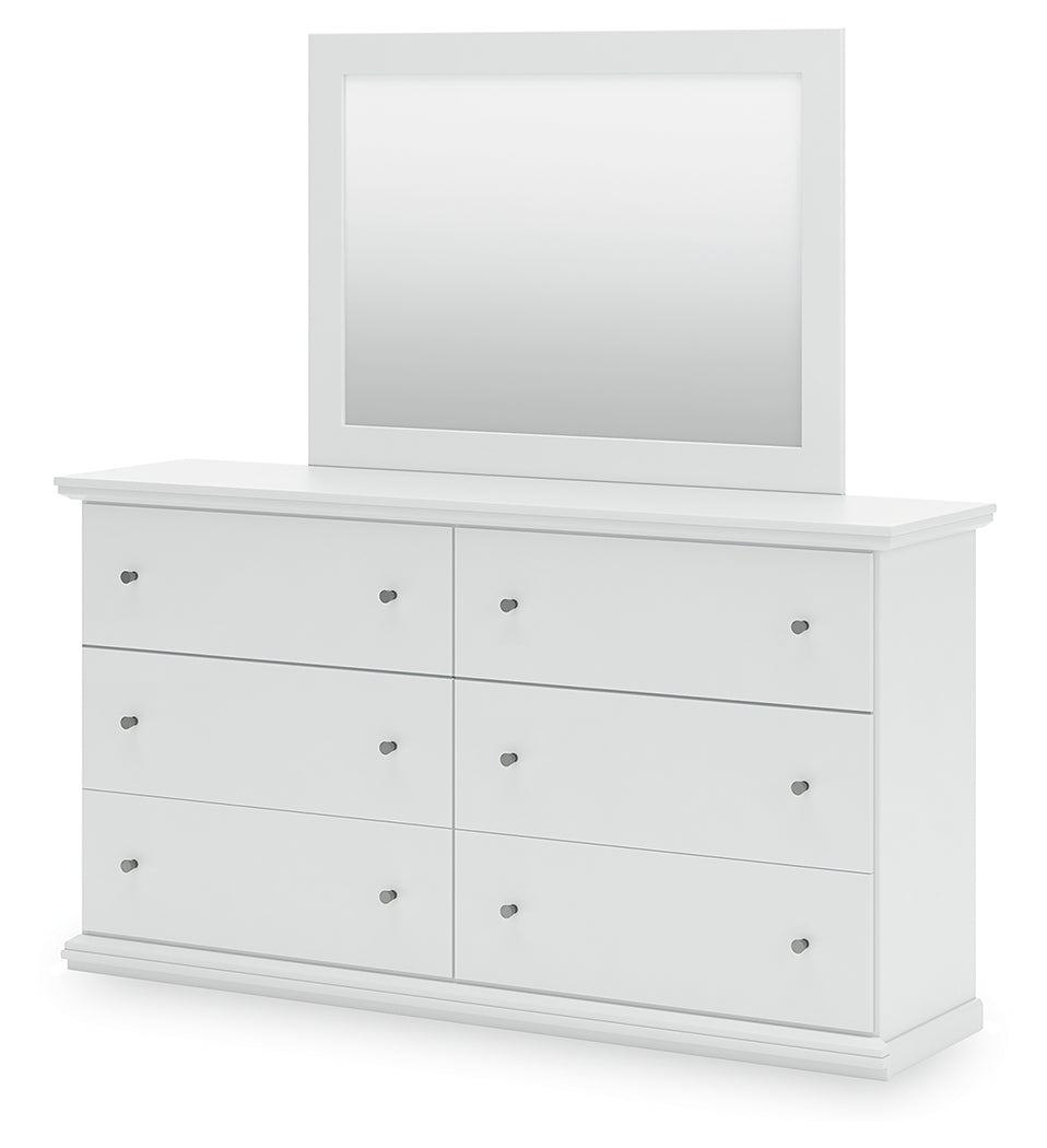 Bostwick Shoals Queen Panel Bed with Mirrored Dresser, Chest and 2 Nightstands
