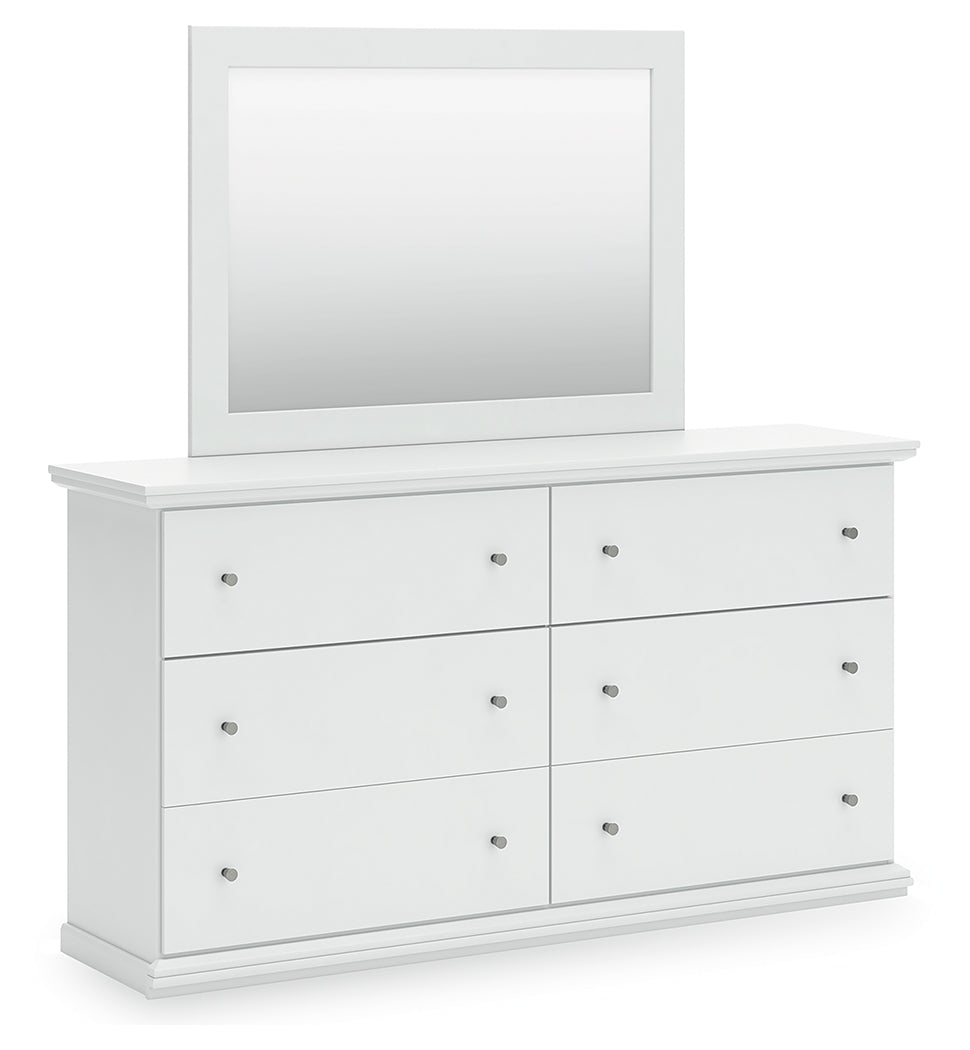 Bostwick Shoals Queen Panel Bed with Mirrored Dresser, Chest and 2 Nightstands