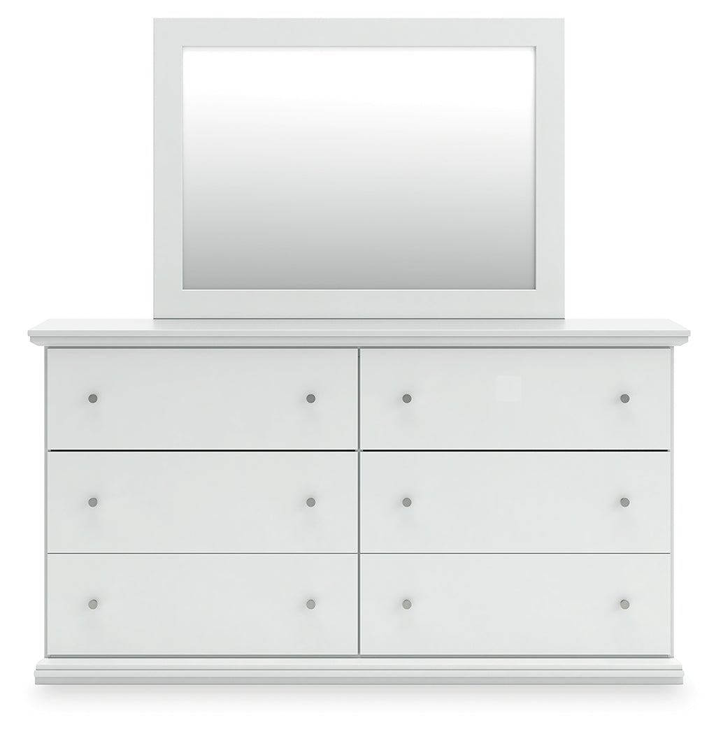Bostwick Shoals Queen Panel Bed with Mirrored Dresser, Chest and 2 Nightstands