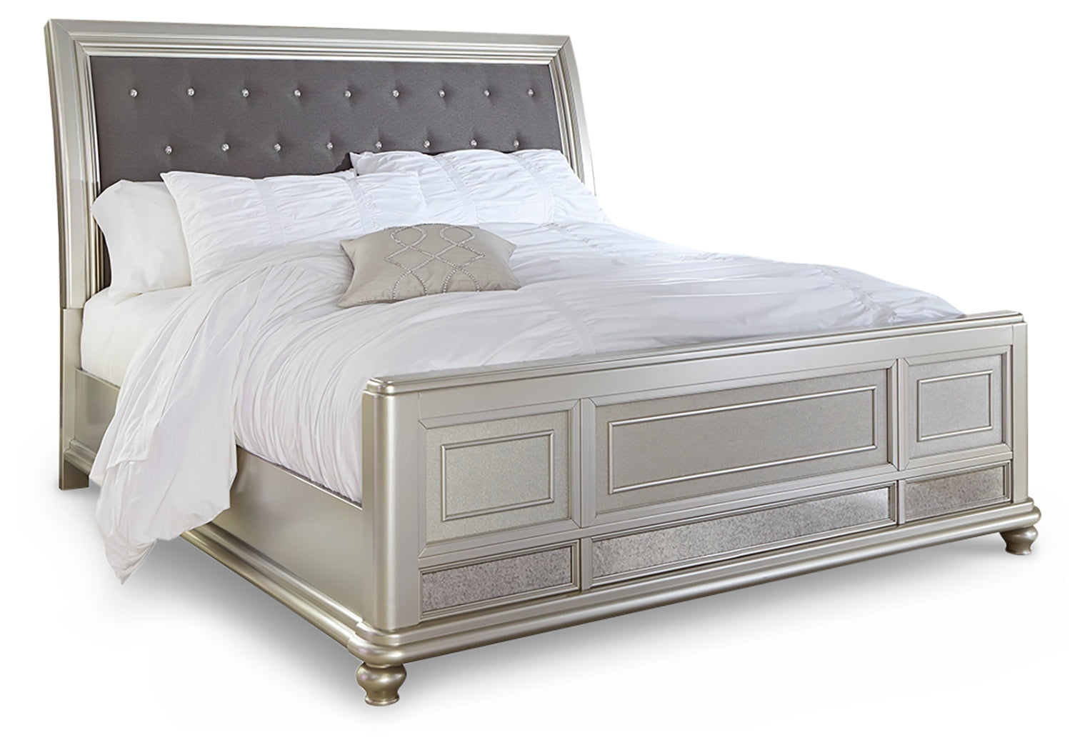 Coralayne Queen Panel Bed, Dresser, Mirror and Nightstand