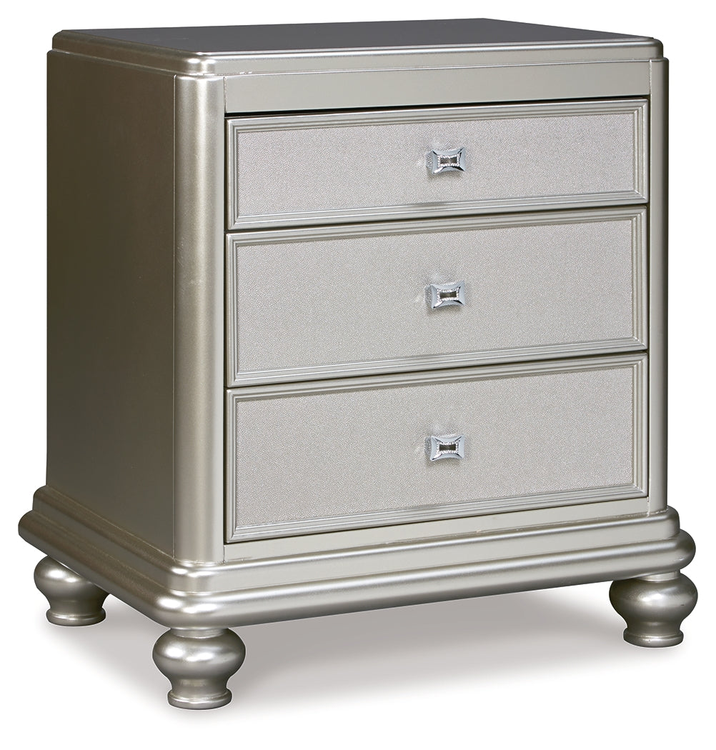 Coralayne Queen Upholstered Bed, Dresser, Mirror and 2 Nightstands