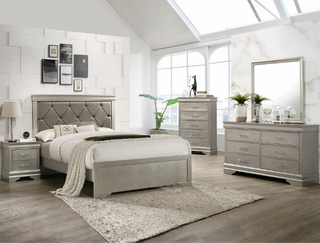 AMALIA Headboard/Footboard Twin Champagne