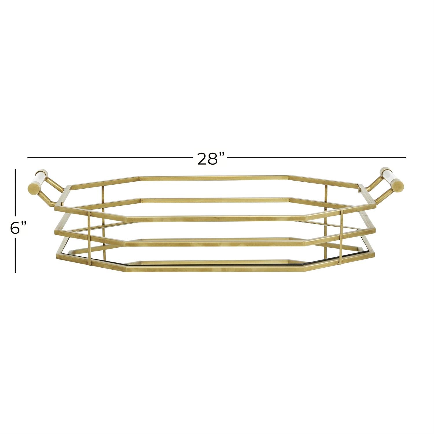 CosmoLiving by Cosmopolitan Gold Mirrored Decor Tray
