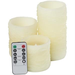 Flameless Candle with Remote Control, Set of 3