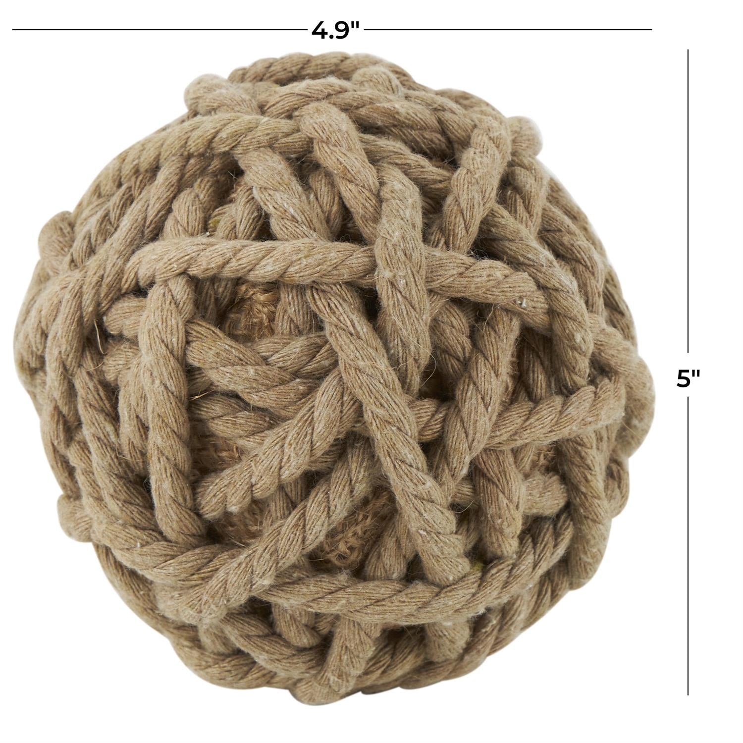 Jute Rope Handmade Decorative Orbs Set of 2