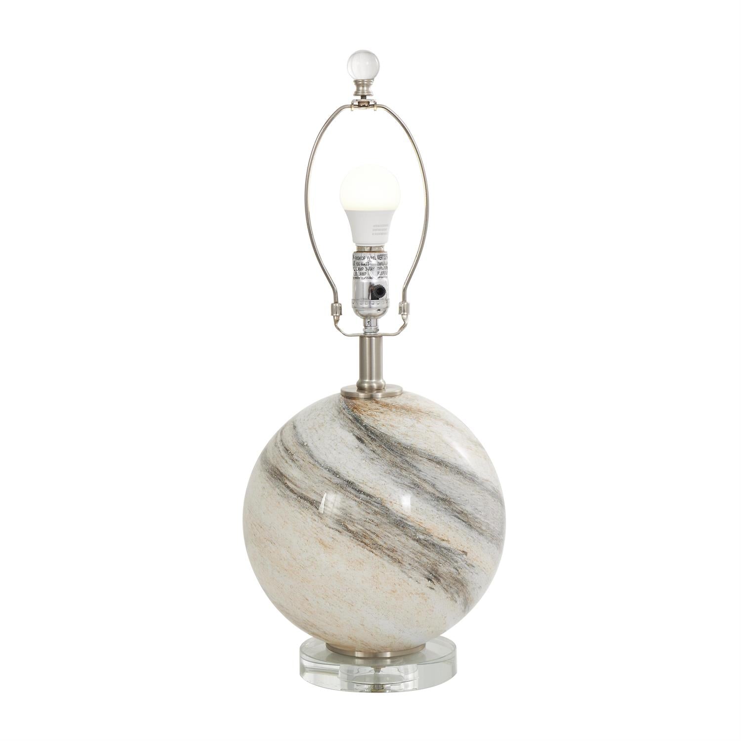 Marble Design Glass Crystal Table Lamp