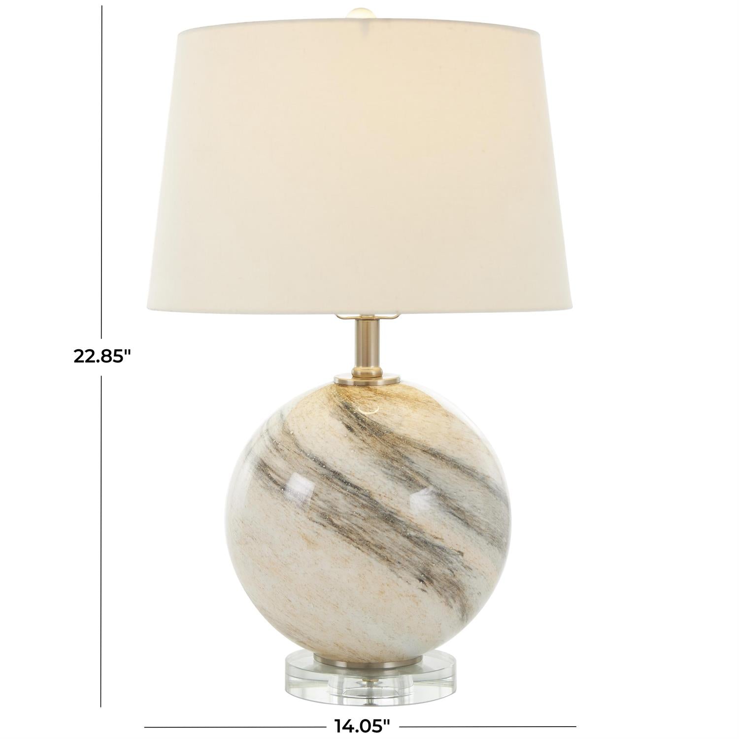 Marble Design Glass Crystal Table Lamp