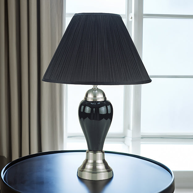 Black Shade Table Lamp 26"