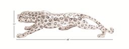 Silver Polystone Leopard Decorative Sculpture